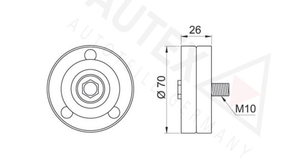 AUTEX Seade-/juhtrull,soonrihm 654140