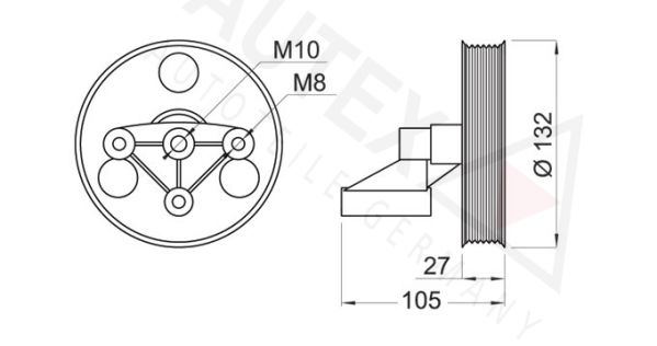 AUTEX Seade-/juhtrull,soonrihm 654249