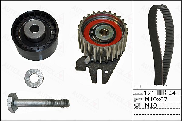 AUTEX Комплект ремня ГРМ 702914