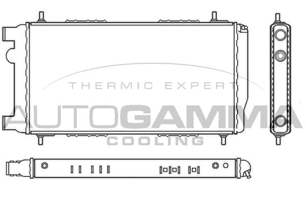 AUTOGAMMA Радиатор, охлаждение двигателя 100073
