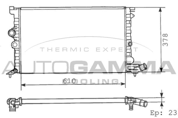 AUTOGAMMA Радиатор, охлаждение двигателя 100208