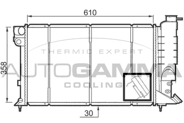 AUTOGAMMA Радиатор, охлаждение двигателя 100228