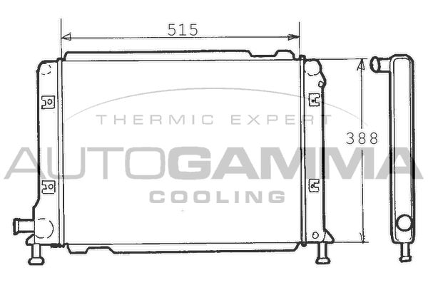 AUTOGAMMA Radiaator,mootorijahutus 100272