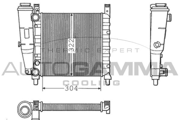 AUTOGAMMA Radiaator,mootorijahutus 100310