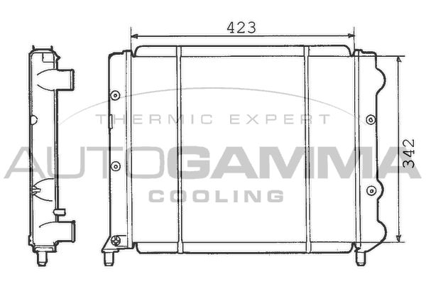 AUTOGAMMA Radiaator,mootorijahutus 100455