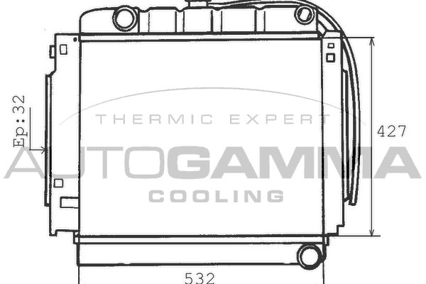 AUTOGAMMA Radiaator,mootorijahutus 100528