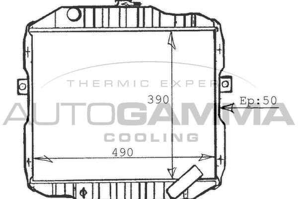 AUTOGAMMA Radiaator,mootorijahutus 100591