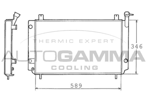 AUTOGAMMA Radiaator,mootorijahutus 100641