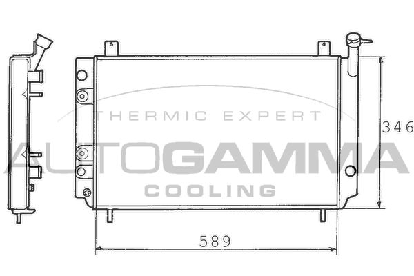 AUTOGAMMA Radiaator,mootorijahutus 100642