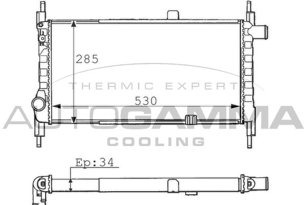 AUTOGAMMA Radiaator,mootorijahutus 100686