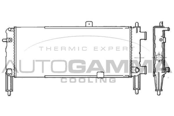 AUTOGAMMA Радиатор, охлаждение двигателя 100704