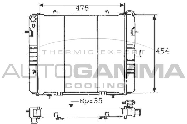 AUTOGAMMA Radiaator,mootorijahutus 100720