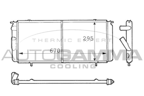 AUTOGAMMA Radiaator,mootorijahutus 100867