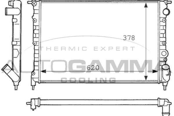 AUTOGAMMA Radiaator,mootorijahutus 100870