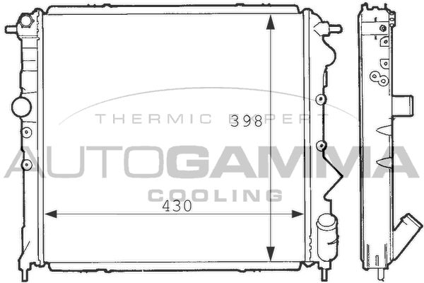 AUTOGAMMA Radiaator,mootorijahutus 100886