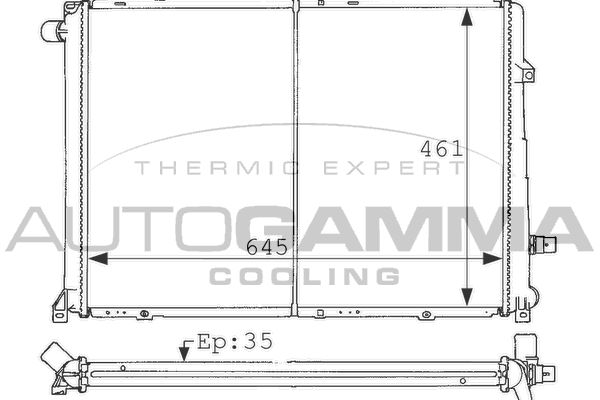 AUTOGAMMA Radiaator,mootorijahutus 100910