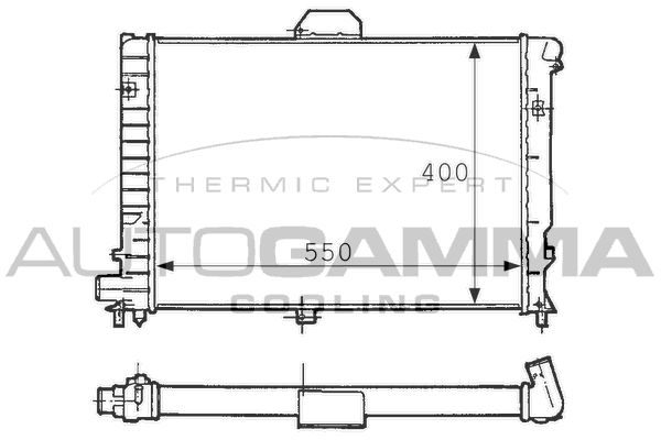 AUTOGAMMA Radiaator,mootorijahutus 100942