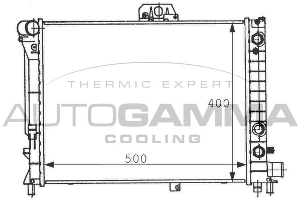 AUTOGAMMA Радиатор, охлаждение двигателя 100943