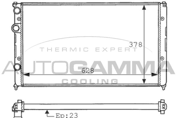 AUTOGAMMA Radiaator,mootorijahutus 100948