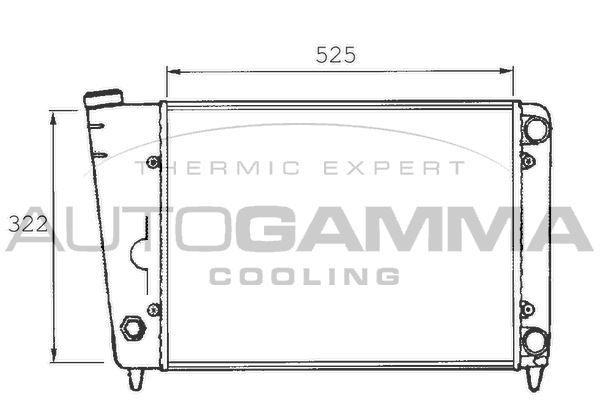 AUTOGAMMA Радиатор, охлаждение двигателя 101048
