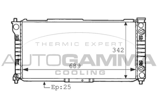 AUTOGAMMA Radiaator,mootorijahutus 101130