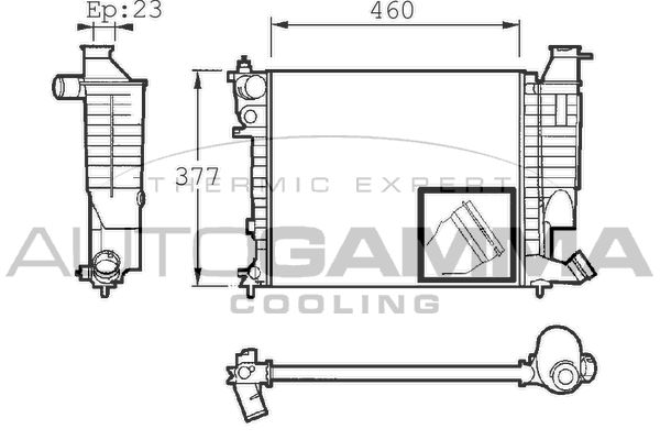 AUTOGAMMA Radiaator,mootorijahutus 101310