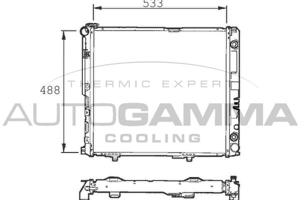 AUTOGAMMA Radiaator,mootorijahutus 101334