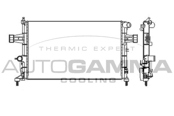 AUTOGAMMA Радиатор, охлаждение двигателя 101339