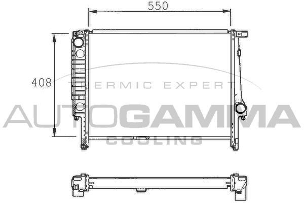 AUTOGAMMA Radiaator,mootorijahutus 101368