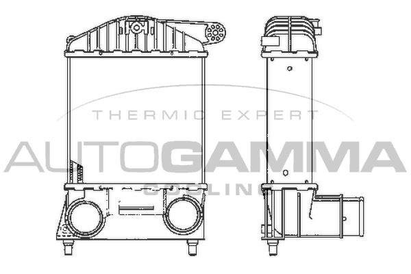 AUTOGAMMA Kompressoriõhu radiaator 101896