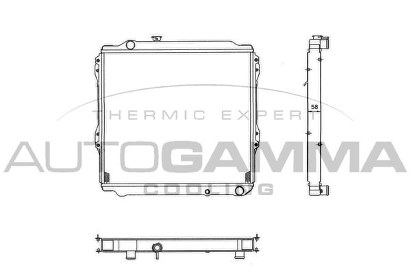 AUTOGAMMA Radiaator,mootorijahutus 102369