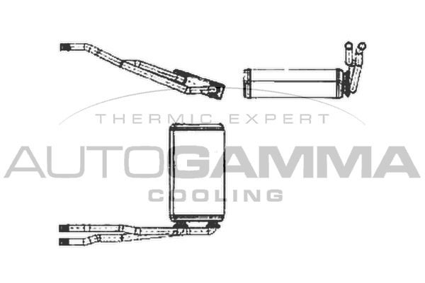 AUTOGAMMA Теплообменник, отопление салона 102540