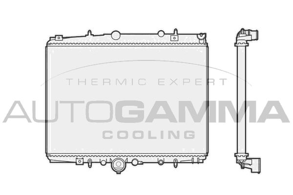 AUTOGAMMA Radiaator,mootorijahutus 102858