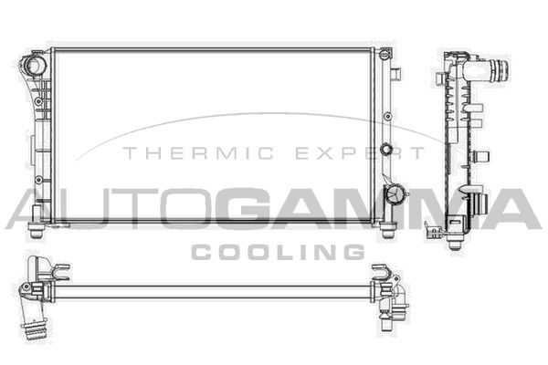 AUTOGAMMA Radiaator,mootorijahutus 103412