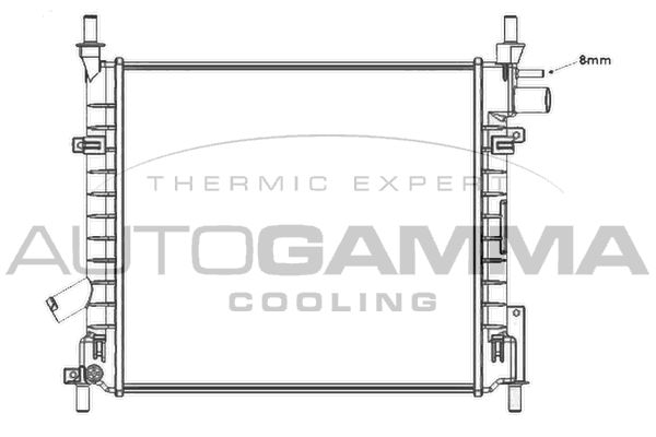 AUTOGAMMA Radiaator,mootorijahutus 103428