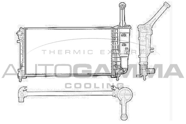 AUTOGAMMA Radiaator,mootorijahutus 103758