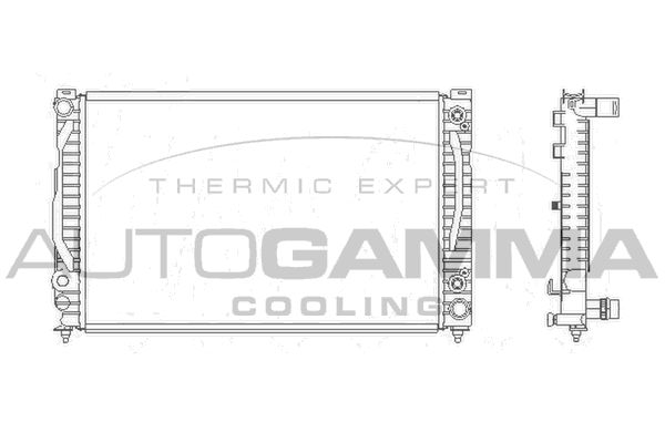 AUTOGAMMA Радиатор, охлаждение двигателя 103875