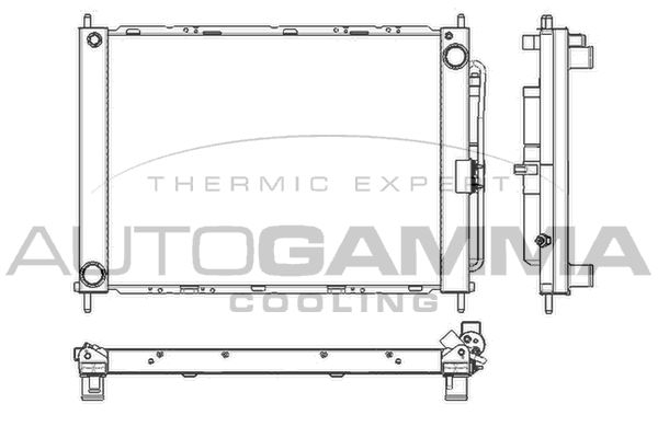 AUTOGAMMA Radiaator,mootorijahutus 104017B