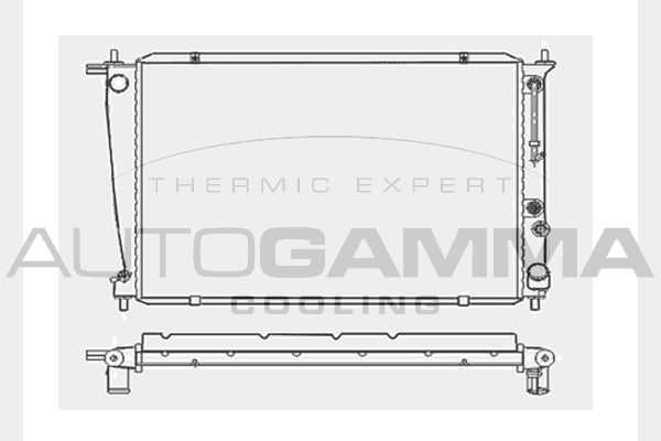 AUTOGAMMA Радиатор, охлаждение двигателя 104047