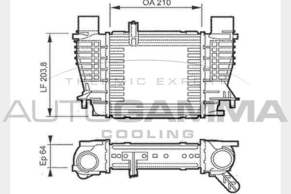 AUTOGAMMA Kompressoriõhu radiaator 104050