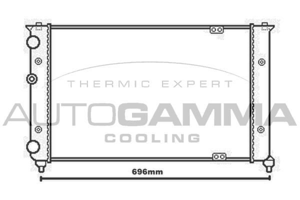 AUTOGAMMA Радиатор, охлаждение двигателя 104130
