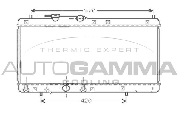 AUTOGAMMA Радиатор, охлаждение двигателя 104258