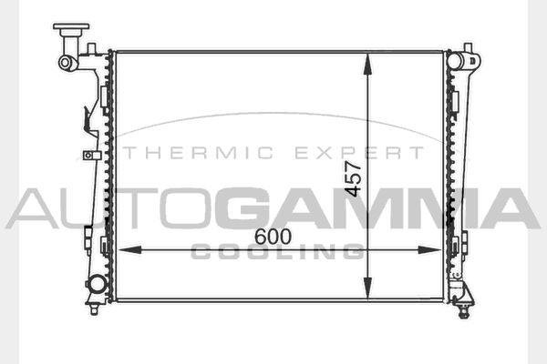 AUTOGAMMA Радиатор, охлаждение двигателя 104272
