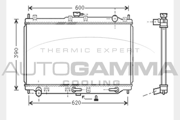 AUTOGAMMA Radiaator,mootorijahutus 104285