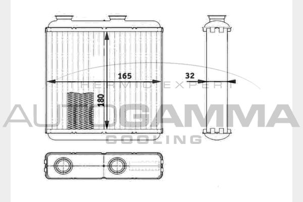 AUTOGAMMA Теплообменник, отопление салона 104350