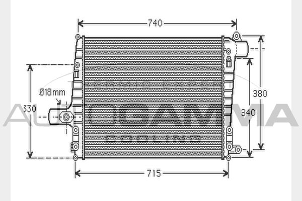 AUTOGAMMA Kompressoriõhu radiaator 104404