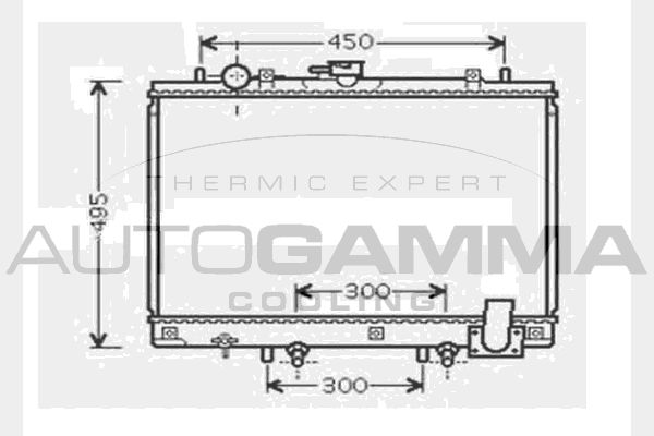 AUTOGAMMA Радиатор, охлаждение двигателя 104420