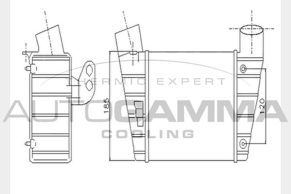 AUTOGAMMA Kompressoriõhu radiaator 104431