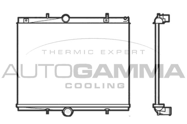 AUTOGAMMA Radiaator,mootorijahutus 104503