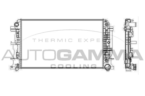 AUTOGAMMA Radiaator,mootorijahutus 104533